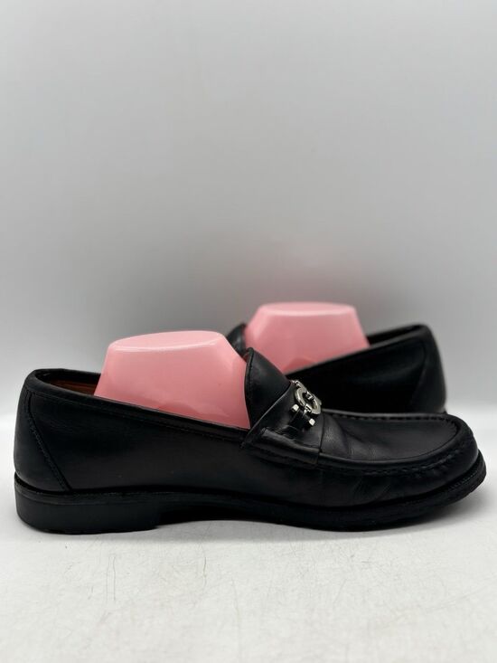 Salvatore Ferragamo Black Leather Horsebit Loafers Mens US Size 10.5 D main image 6